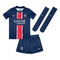 Paris Saint-Germain Manuel Ugarte #4 Replika babykläder Hemmaställ Barn 2024-25 Kortärmad (+ korta byxor)